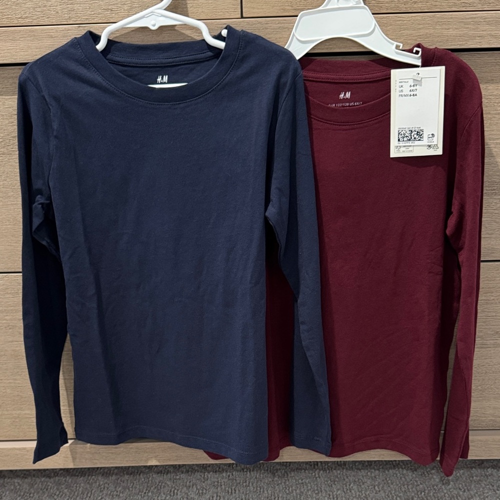 H&M Girls Long Sleeve T Shirt Set